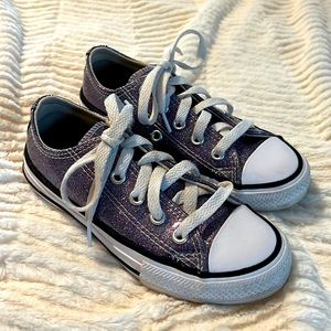Purple Sparkly Converse Sneakers
